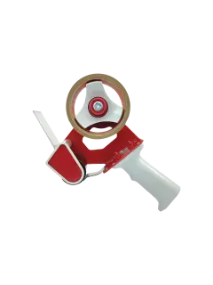 DISPENSADORA DE TIRRO/TAPE `FK` ANCHO 50mm.(2") EP.1pz.CORE 50-75mm.(2-3") ROJO