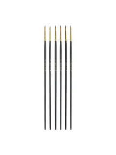 PINCEL SINTETIC `CS` REDON.PREMIUM B.ORO # 4 PQ.6pz.MANGO LARGO NEGRO