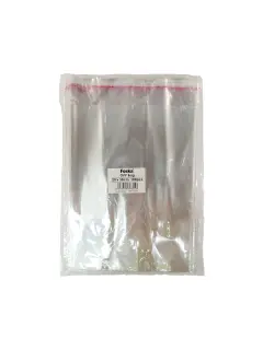 BOLSA PLASTICA (PPO) CRISTAL FK 20x30cm.C/SOLAPA Y PEGA PQ.100pz.SIN FUELLE