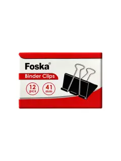 GANCHOS DE MORDAZA `FK` CJ.12pz.41mm.CROMADO+NEGRO T/REBATIBLE