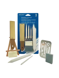 SET D/DISEÑO "SA" BLISTER ST.9PZ.DIFUMINOS/BORRAS/SACAPUNTAS/AFILADOR/ETC.