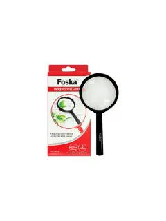 LUPA `FK` DIAM.60mm.BL.1pz.REDONDA/PLASTICO/MANGO RECTO/AUMENTO 5X