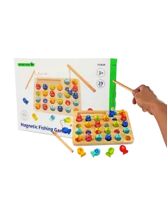 JUEGO DIDACTICO SET 'KC' CAJA PESCADORA MAGNETICA P/3 AÑOS O +.JG.1kt.29pz.MADERA/MDF/MET