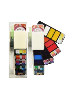 PINTURAS SET PROFESIONAL ACUARELA `SA` ET.25pz.x5cc.C/U.EN PASTILLAS COL.SURT.ALTA CONCENTR.