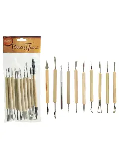 SET HERRAM.P/CERAMISTAS `SA` DEVASTADORES T/MADERA/METAL JG.11PZ. DOBLE PTA.METAL 20CM.
