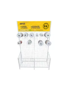 EXHIBIDOR OK VACIO 107X33X160CM.C/2 CANASTOS P/PAPEL CREPE/REGALO/PORTAPLANOS